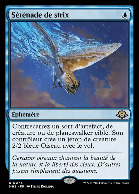 Sérénade de strix, carte Magic MH3 71 — extension Modern Horizons 3