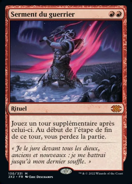 Serment du guerrier, carte Magic 2X2 130 — extension Double Masters 2022