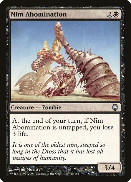 Abomination des nims, carte Magic DST 49 — extension Sombracier