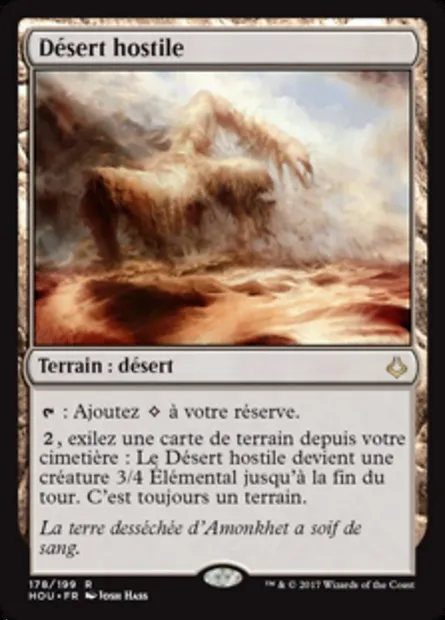Désert hostile, carte Magic HOU 178 — extension L’âge de la destruction