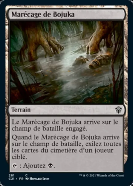 Marécage de Bojuka, carte Magic C21 281 — extension Commander 2021
