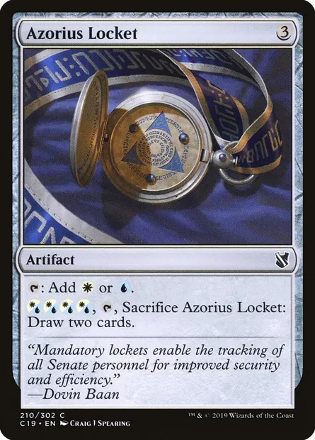 Azorius Locket, Magic card C19 210 — Commander 2019 set