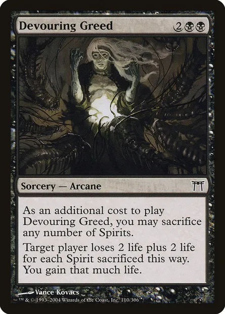 Devouring Greed, Magic card CHK 110 — Champions of Kamigawa set
