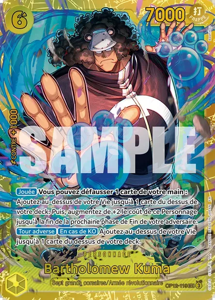 Bartholomew Kuma, carte One Piece OP12-119 — extension L'HÉRITAGE DU MAÎTRE