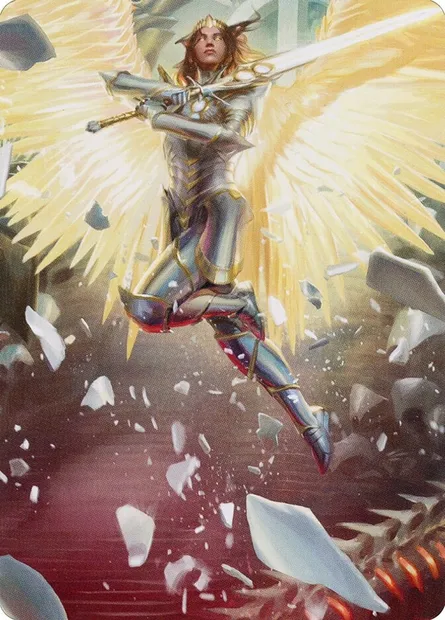 Archangel Elspeth // Archangel Elspeth, Magic card AMOM 1 — March of the Machine Art Series set