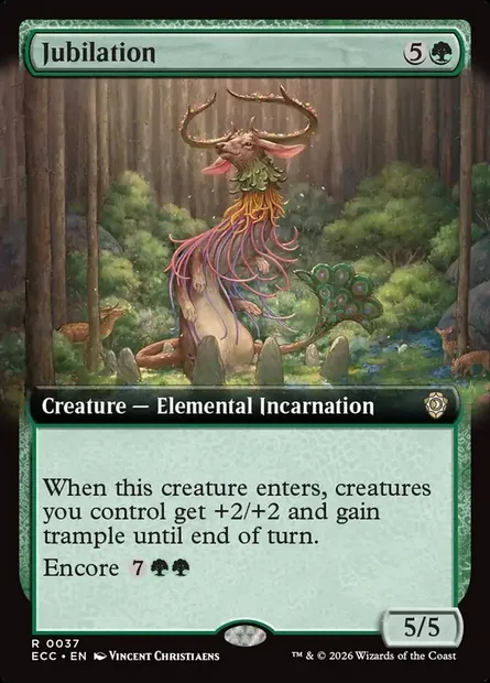 Jubilation, Magic card ECC 37 — Lorwyn Eclipsed Commander set