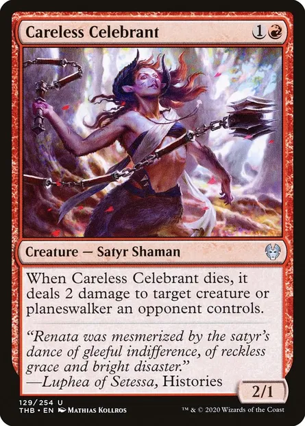 Careless Celebrant, Magic card THB 129 — Theros Beyond Death set