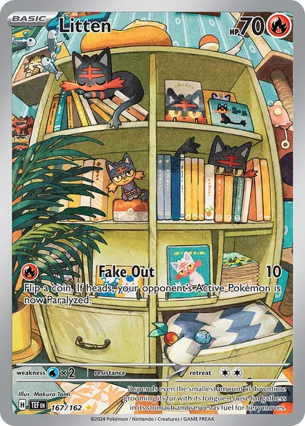 Litten, Pokémon card TEF 167 — Temporal Forces set