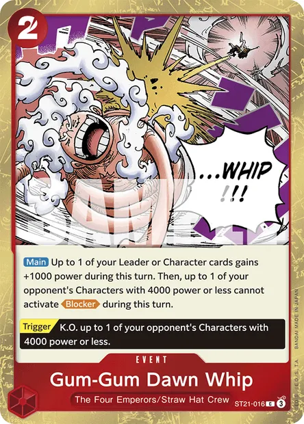 Gum-Gum Dawn Whip, One Piece card ST21-016 — GEAR5 set