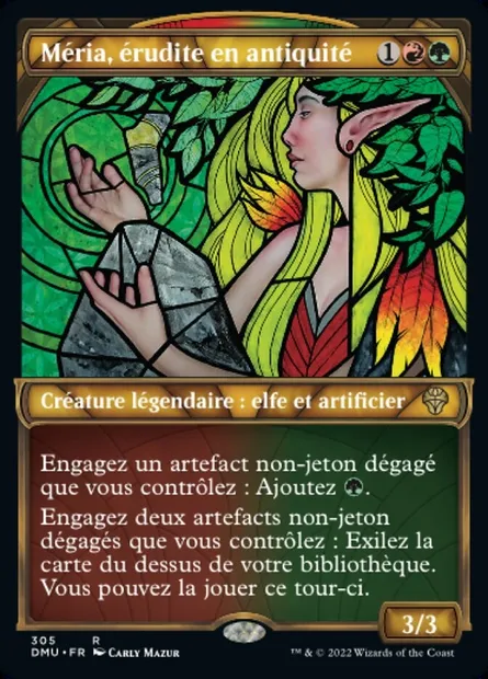 Méria, érudite en antiquité, carte Magic DMU 305 — extension Dominaria Uni