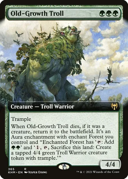 Old-Growth Troll, Magic card KHM 365 — Kaldheim set