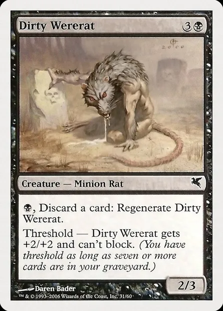 Dirty Wererat, Magic card PHUK 31 — Hachette UK set