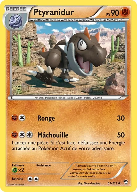 Ptyranidur, carte Pokémon FFI 61 — extension Poings Furieux