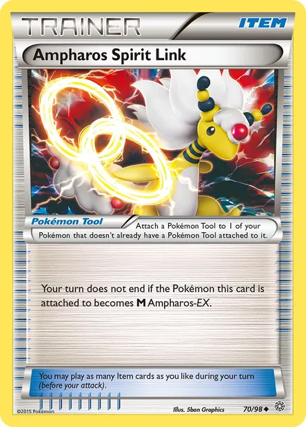 Ampharos Spirit Link, Pokémon card AOR 70 — Ancient Origins set