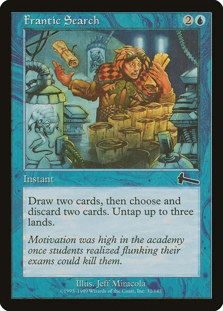 Frantic Search, Magic card ULG 32 — Urza's Legacy set