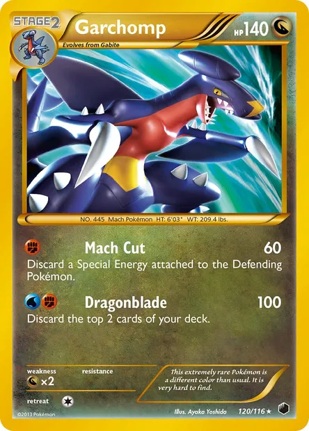 Garchomp, Pokémon card PLF 120 — Plasma Freeze set