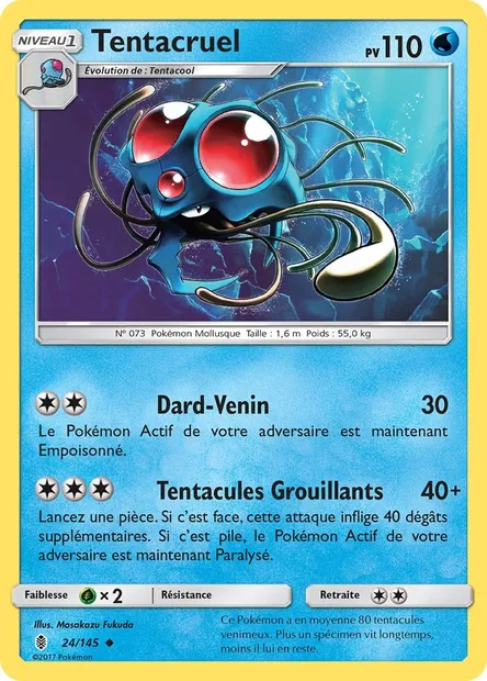 Tentacruel, carte Pokémon GRI 24 — extension Gardiens Ascendants