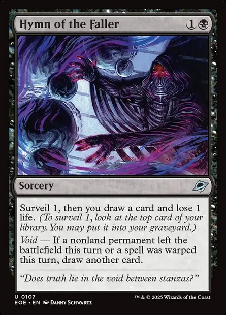 Hymn of the Faller, Magic card EOE 107 — Edge of Eternities set