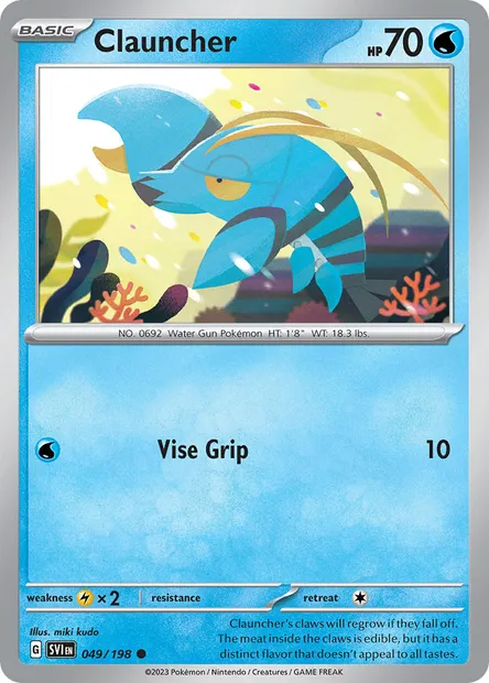 Clauncher, Pokémon card SVI 049 — Scarlet & Violet set