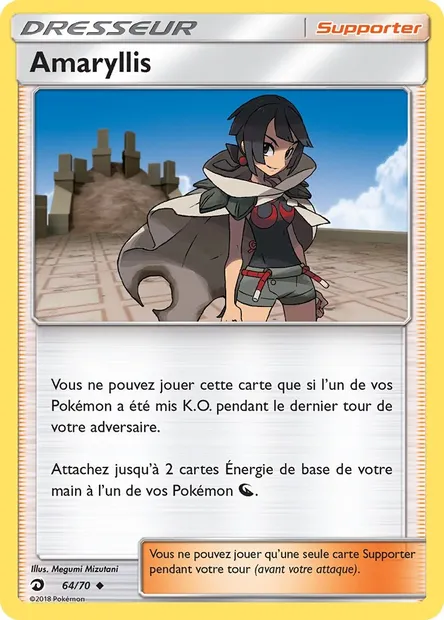 Amaryllis, carte Pokémon DRM 64 — extension Majesté Des Dragons