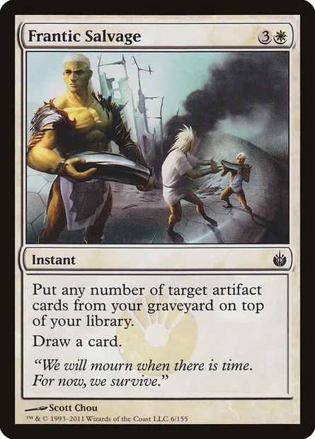 Frantic Salvage, Magic card MBS 6 — Mirrodin Besieged set
