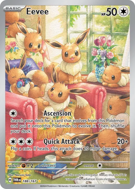 Eevee, Pokémon card TWM 188 — Twilight Masquerade set