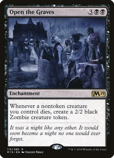 Open the Graves, Magic card M19 112 — Core Set 2019 set