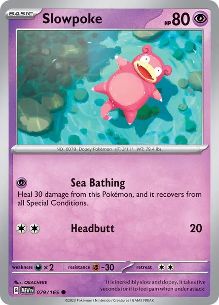 Slowpoke, Pokémon card MEW 079 — 151 set