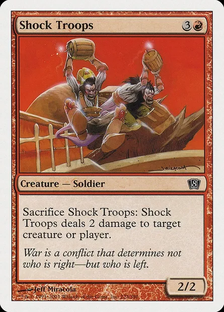 Shock Troops, Magic card 8ED 223 — Eighth Edition set