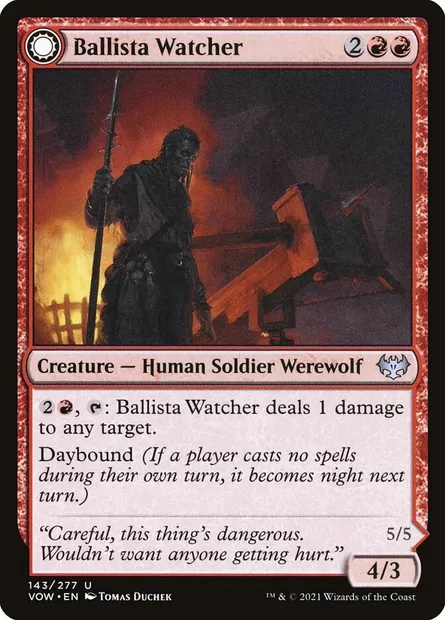Ballista Watcher // Ballista Wielder, Magic card VOW 143 — Innistrad: Crimson Vow set