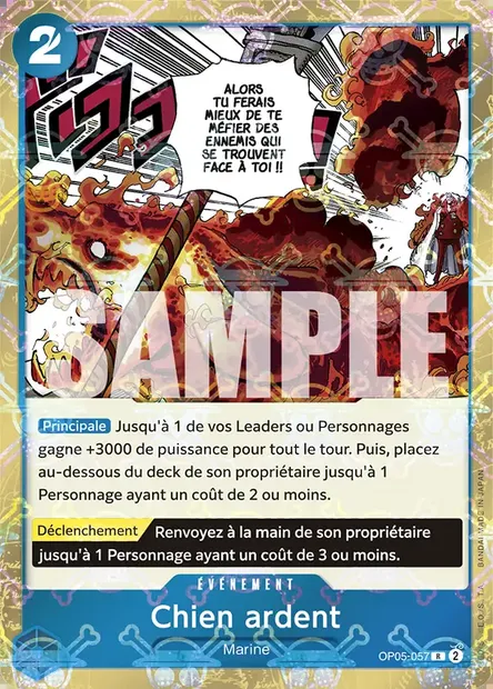 Chien ardent, carte One Piece OP05-057 — extension AWAKENING OF THE NEW ERA
