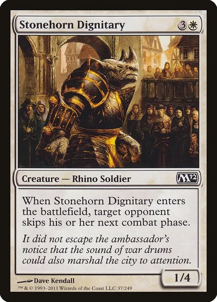 Stonehorn Dignitary, Magic card M12 37 — Magic 2012 set