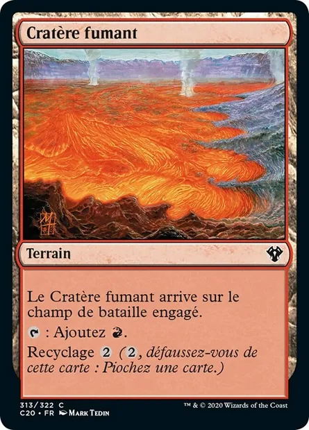 Cratère fumant, carte Magic C20 313 — extension Commander 2020