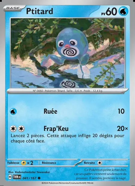 Ptitard, carte Pokémon TWM 041 — extension Mascarade Crépusculaire