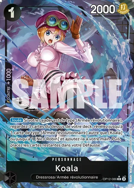 Koala, carte One Piece OP12-086 — extension L'HÉRITAGE DU MAÎTRE