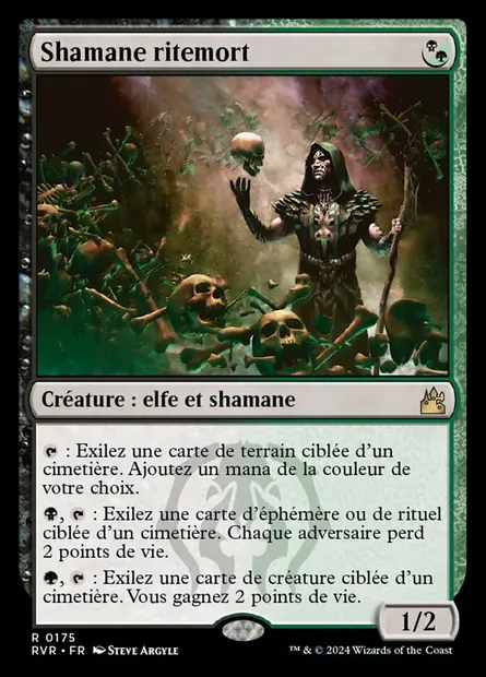 Shamane ritemort, carte Magic RVR 175 — extension Ravnica Remastered