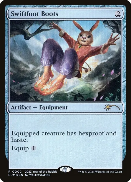 Swiftfoot Boots, Magic card PL23 4 — Year of the Rabbit 2023 set