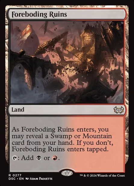 Foreboding Ruins, Magic card DSC 277 — Duskmourn: House of Horror Commander set