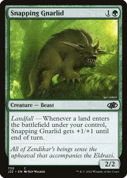 Snapping Gnarlid, Magic card J22 730 — Jumpstart 2022 set