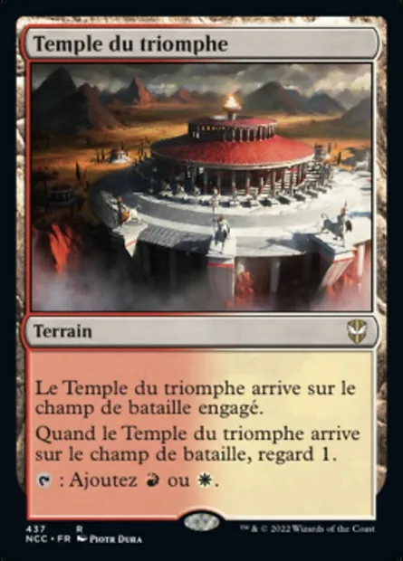 Temple du triomphe, carte Magic NCC 437 — extension New Capenna Commander