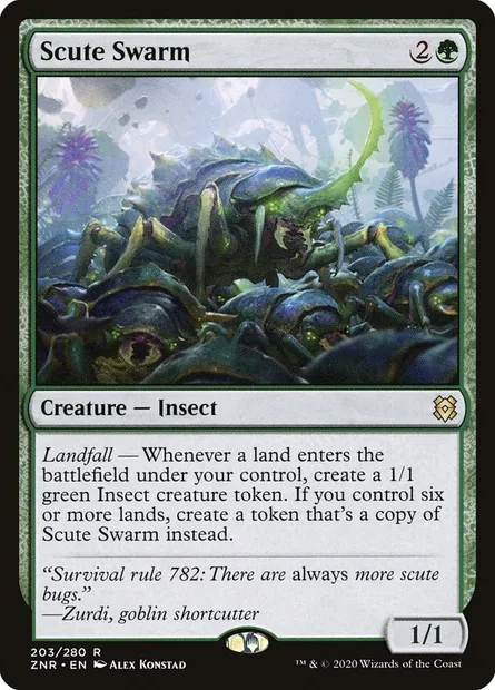 Scute Swarm, Magic card ZNR 203 — Zendikar Rising set