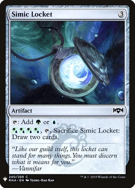 Médaillon de Simic, carte Magic PLST RNA-240 — extension The List