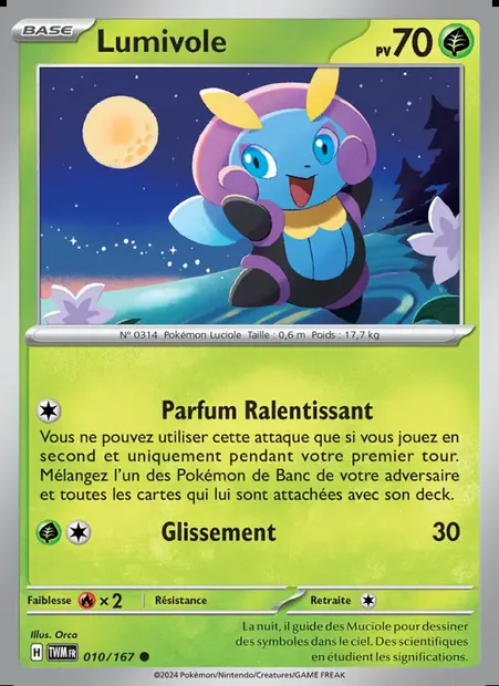 Lumivole, carte Pokémon TWM 010 — extension Mascarade Crépusculaire