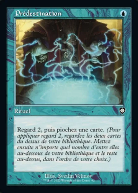 Prédestination, carte Magic BRC 92 — extension The Brothers' War Commander