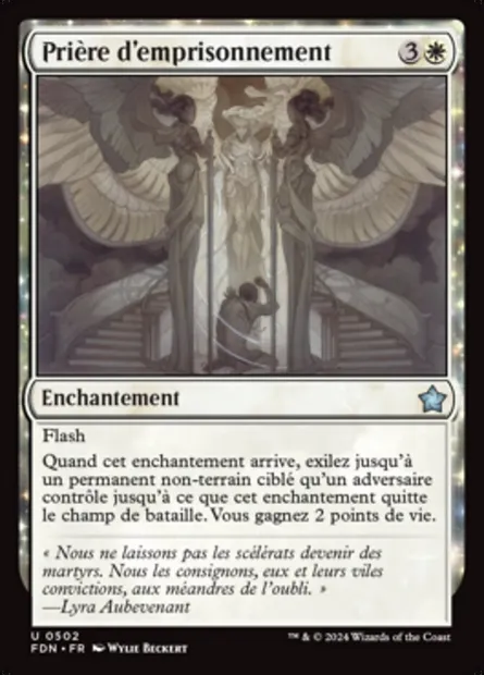 Prière d'emprisonnement, carte Magic FDN 502 — extension Foundations