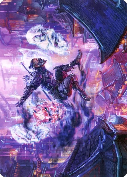 Thousand-Faced Shadow // Thousand-Faced Shadow, carte Magic ANEO 37 — extension Neon Dynasty Art Series