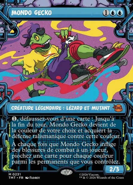 Mondo Gecko, carte Magic TMT 231 — extension Teenage Mutant Ninja Turtles