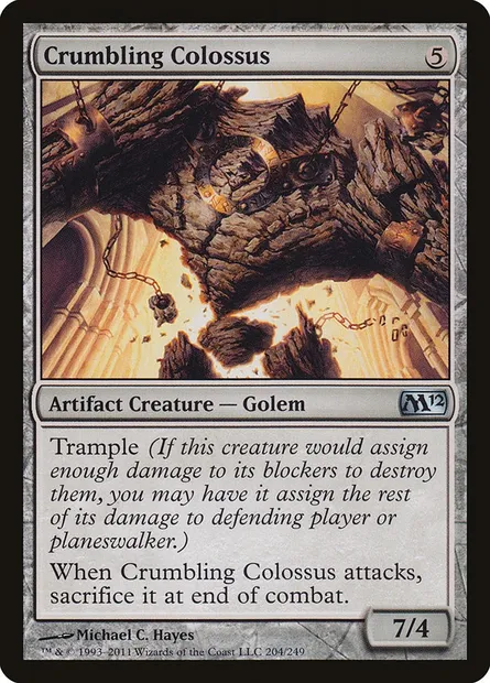 Crumbling Colossus, Magic card M12 204 — Magic 2012 set