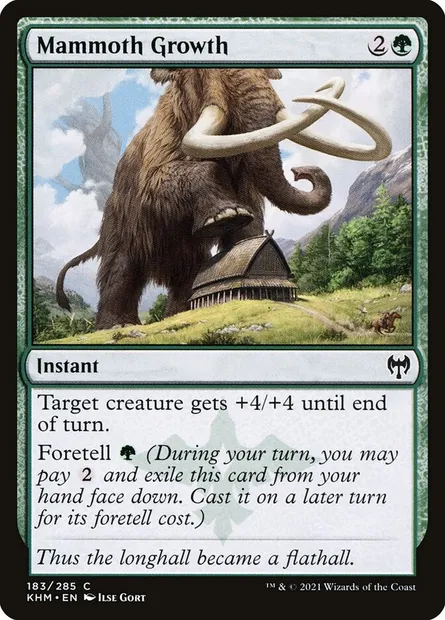 Mammoth Growth, Magic card KHM 183 — Kaldheim set