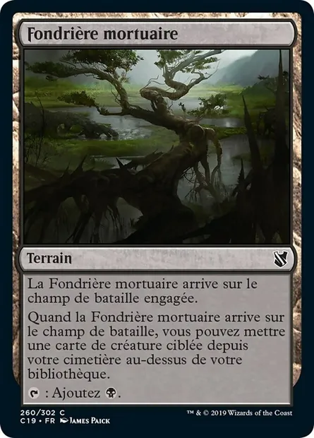 Fondrière mortuaire, carte Magic C19 260 — extension Commander 2019